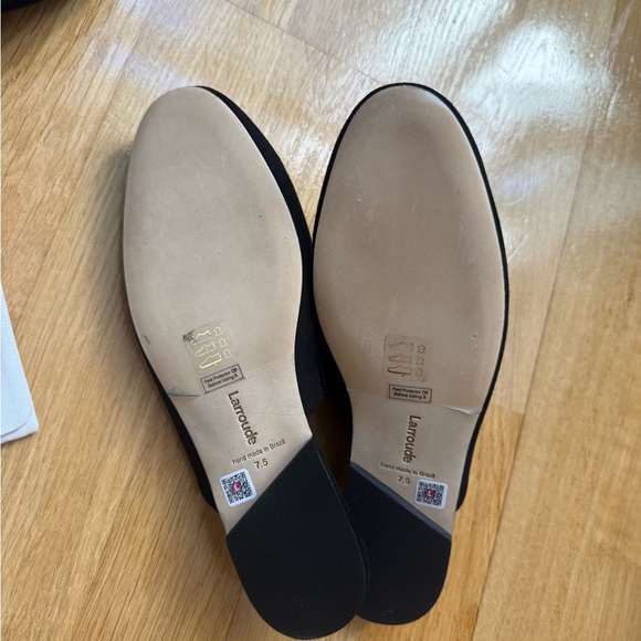 Larroude Venice Flat Mule NWT size 7.5, black suede - Picture 3 of 6